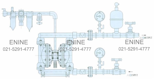Stainless teel diaphragm pump  System connection schematic diagram