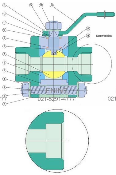 Materials of Three-Piece (3PC) Forged Floating Ball Valves