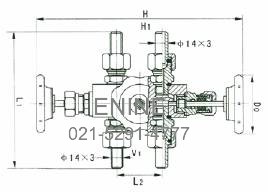 Structure of J23 SA Flowmeter Three-way Valve 