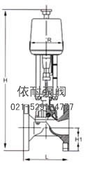 ZDSG型直行程电动隔膜阀  外形尺寸图