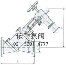 JS945 Y型料浆阀尺寸图
