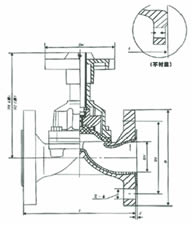 EG41W/J/Fs-6/10英标隔膜阀 外形尺寸图