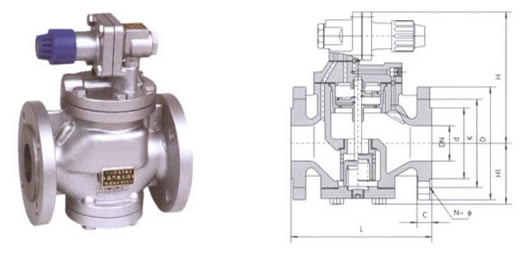 YG43H/Y高灵敏度蒸汽减压阀 外形尺寸图