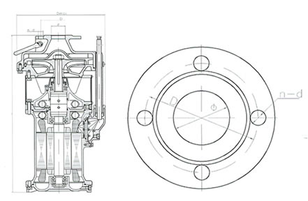 QYF65-13-4不锈钢潜水电泵 外形尺寸图