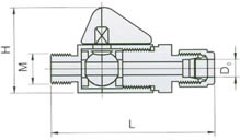 QY-2卡套式球阀 结构图