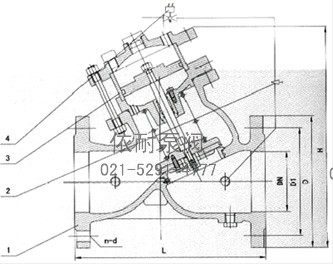 H108X活塞式电动遥控阀 结构图