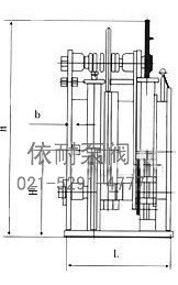F643X气动盲板阀 结构图1