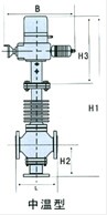 电动三通合流、分流调节阀 结构图1