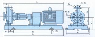 RY热油泵 安装尺寸图