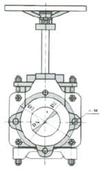 ZT9928-6/10手动浆料闸阀 外形尺寸图2