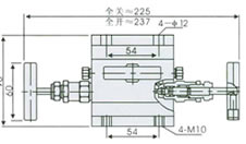 EN5-8 1151型三阀组 外形尺寸图