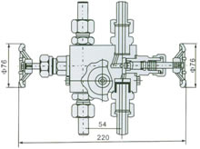 N5-6 QFF3 三阀组 外形尺寸图