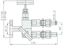 EN5-15 1151型一体化二阀组 外形尺寸图